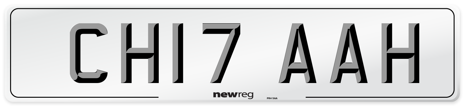 CH17 AAH Number Plate from New Reg